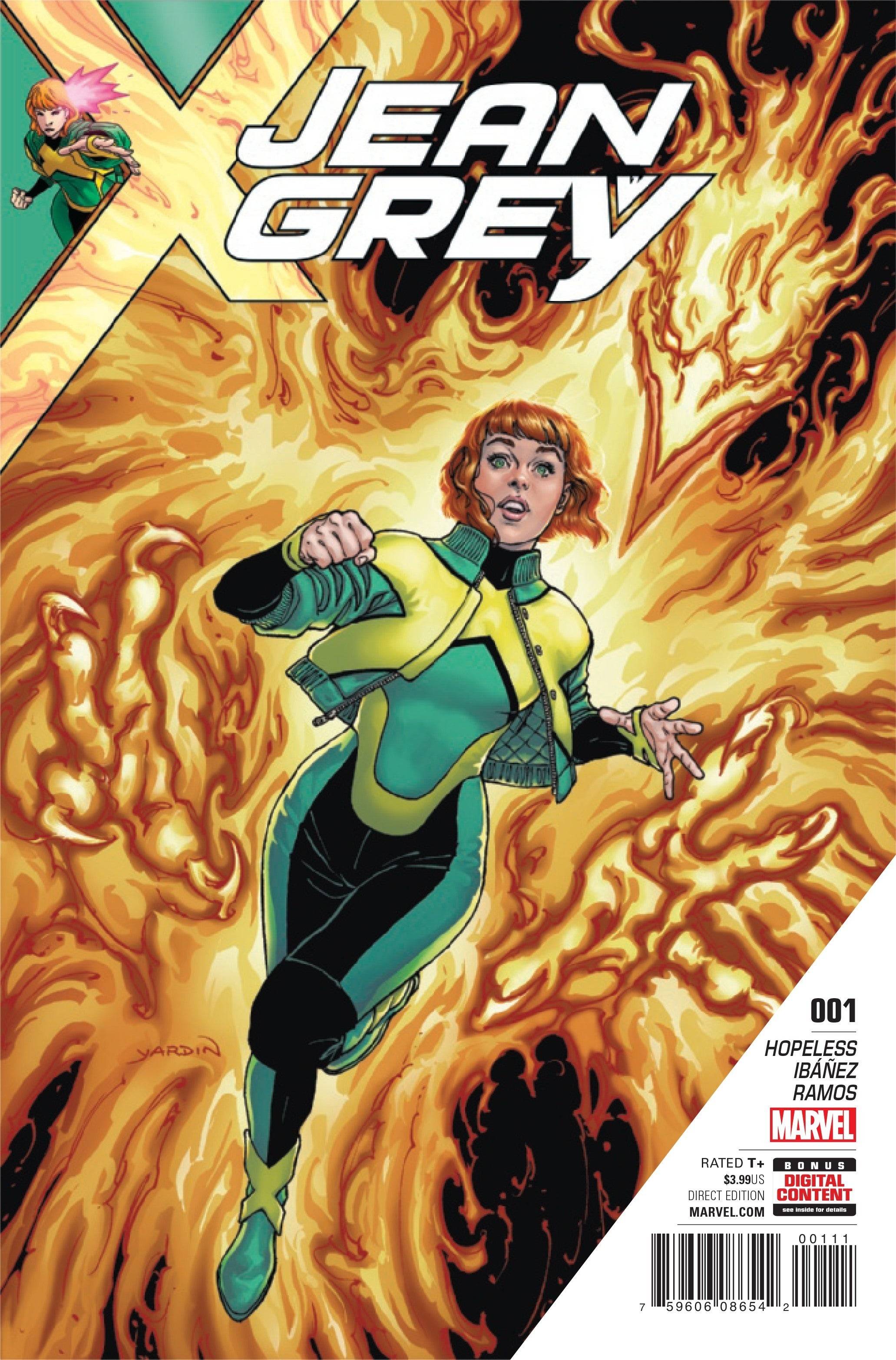 Jean Grey comic book depiction. Image credit: Marvel Comics