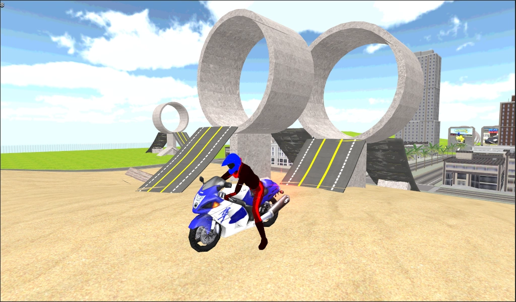 Motorbike Stunt Race 3D Schermafbeelding 2