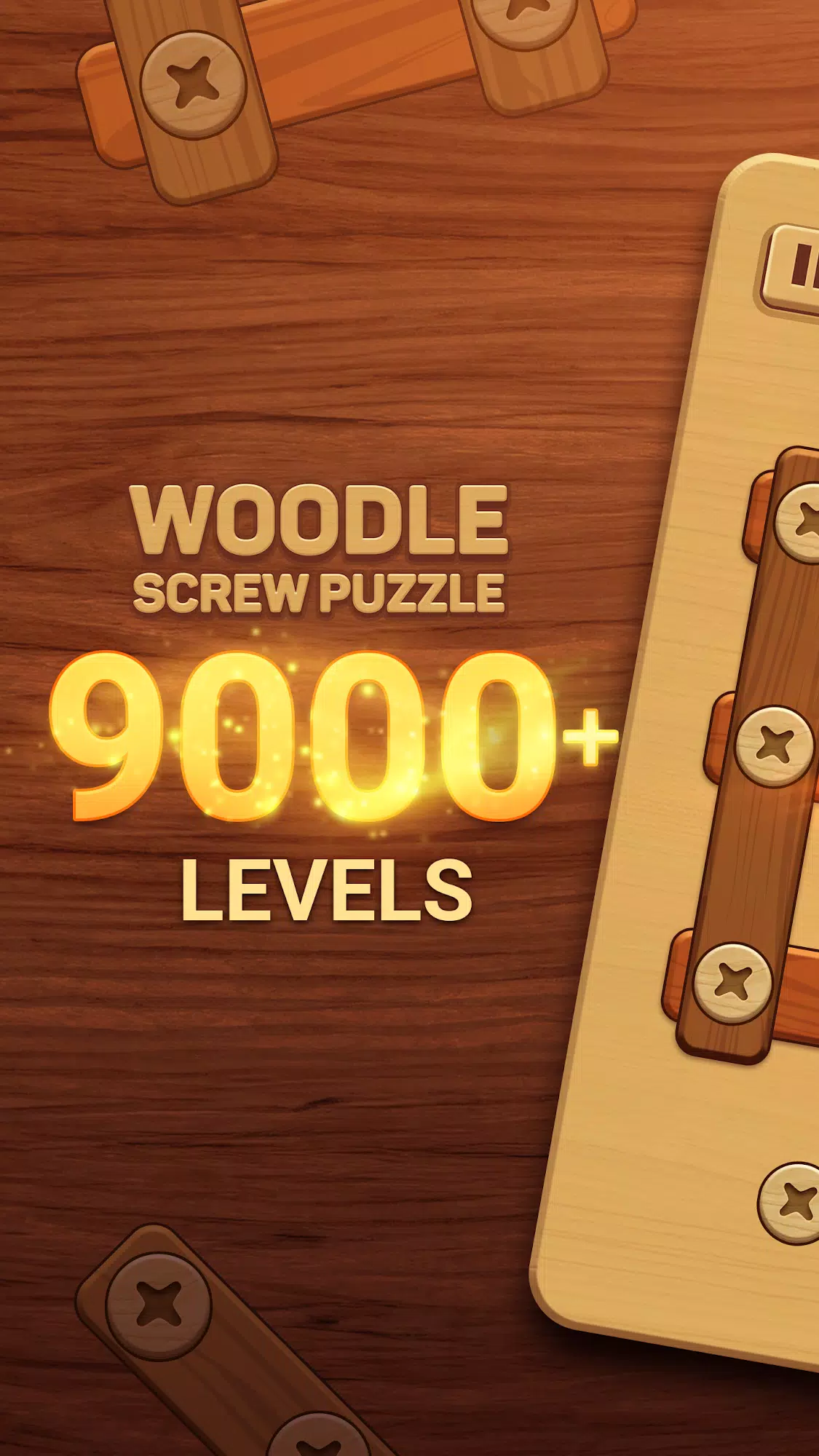 Woodle - Wood Screw Puzzle ဖန်သားပြင်ဓာတ်ပုံ 0