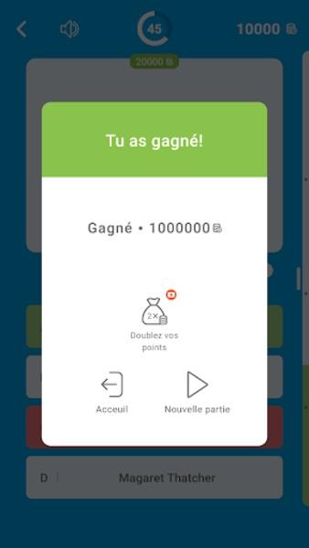 Millions Quiz - Français Zrzut ekranu 1