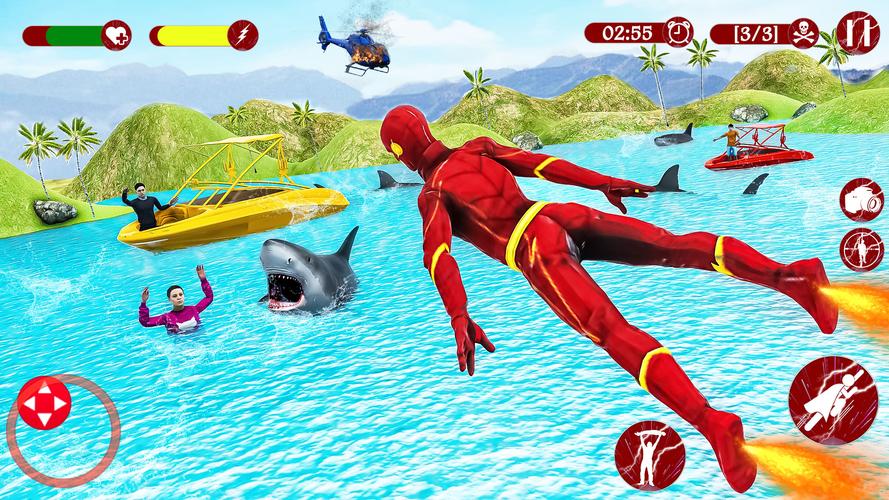 Schermata Super Speed: Flying Hero Games 1