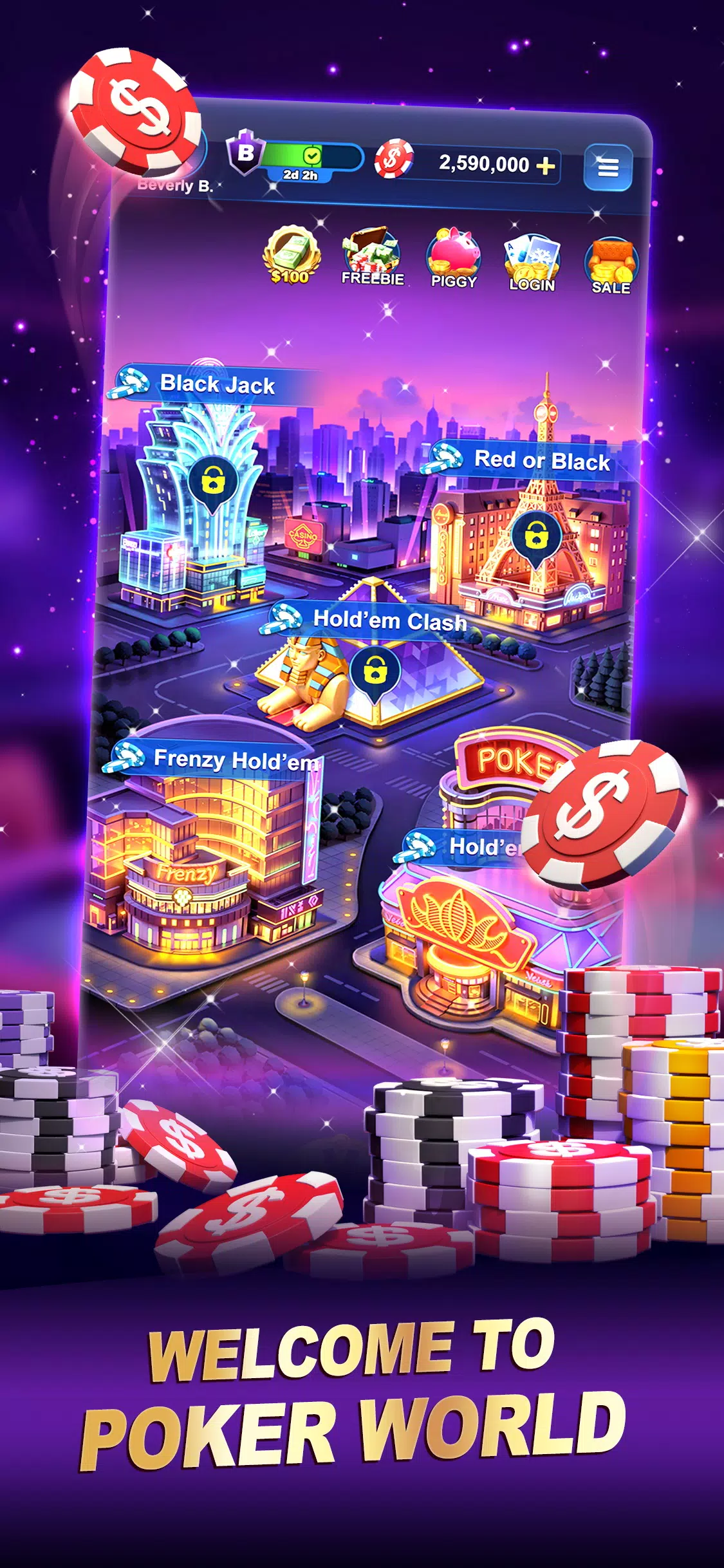 Poker World-Hold'em Frenzy Captura de pantalla 0