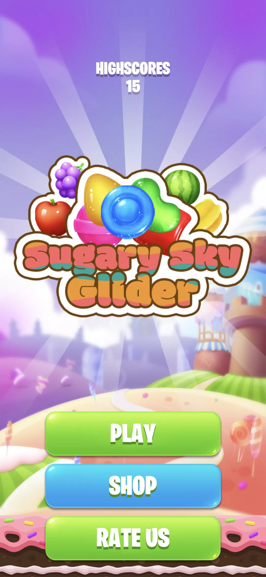 Sugary Sky Glider Ekran Görüntüsü 0