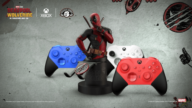 Xbox và bộ điều khiển của Deadpool với một vòng xoắn