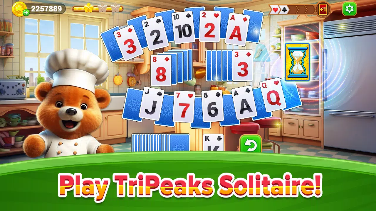 Cooking Solitaire Chef Bear Tangkapan skrin 0