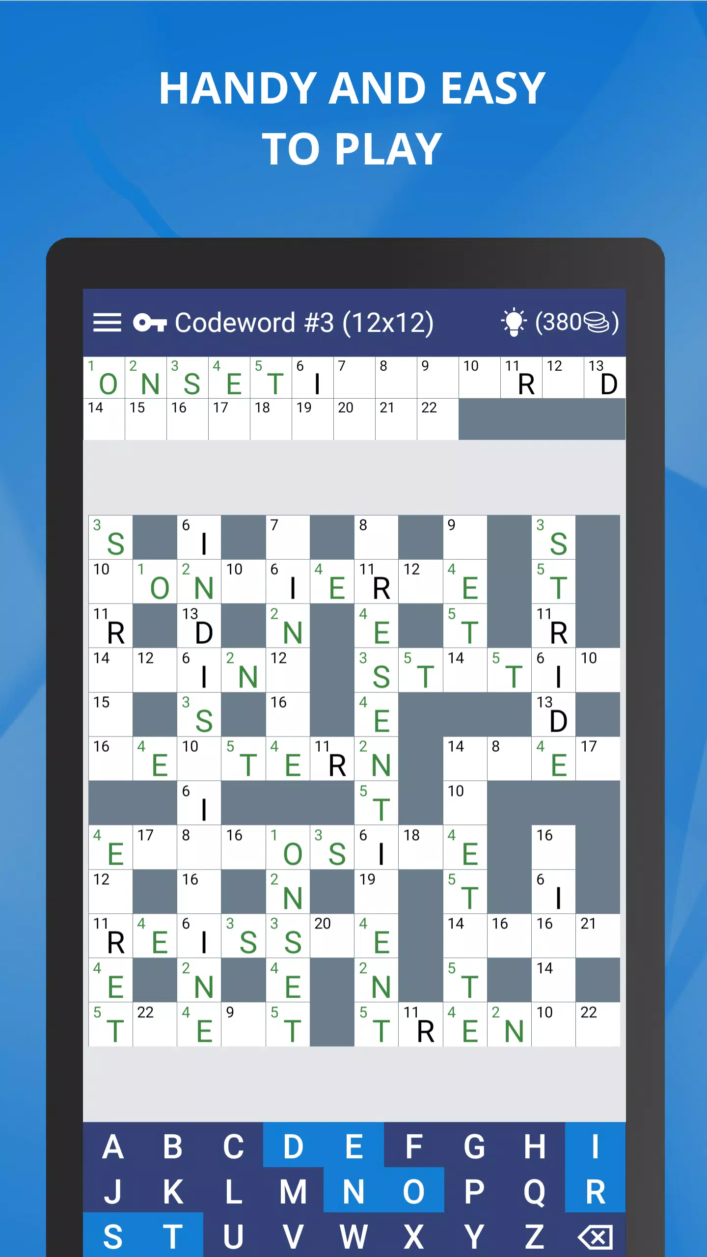 Keywords — Codeword Puzzle ဖန်သားပြင်ဓာတ်ပုံ 0