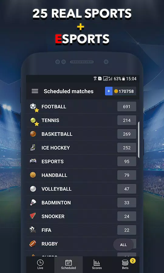 Sports Betting Game - BET UP Zrzut ekranu 2