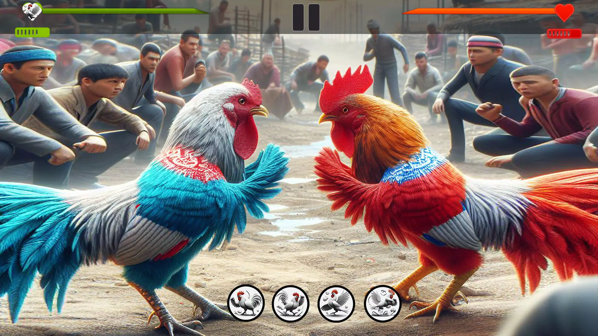 Farm Rooster Fighting Chicks 1 ภาพหน้าจอ 0