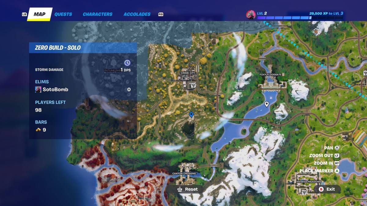 Predator Peak location map in Fortnite Chapter 6 Season 2