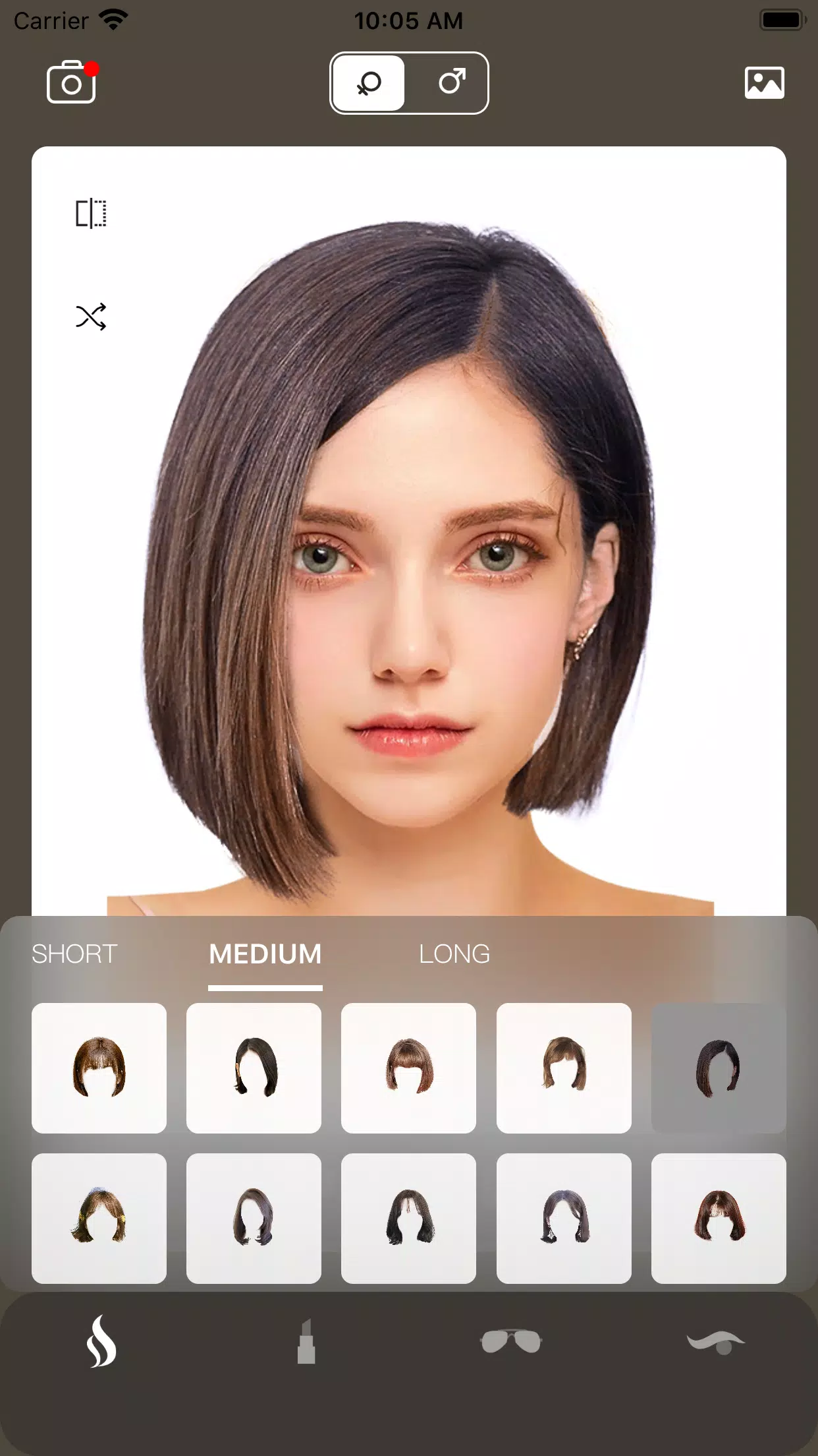 AI Hairstyle Try On・Bangs・Wigs Schermafbeelding 1