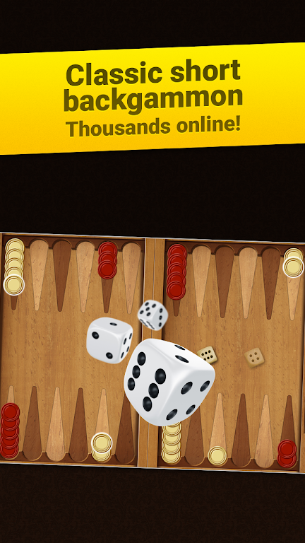 Backgammon Short Arena: Play online backgammon! Captura de pantalla 0