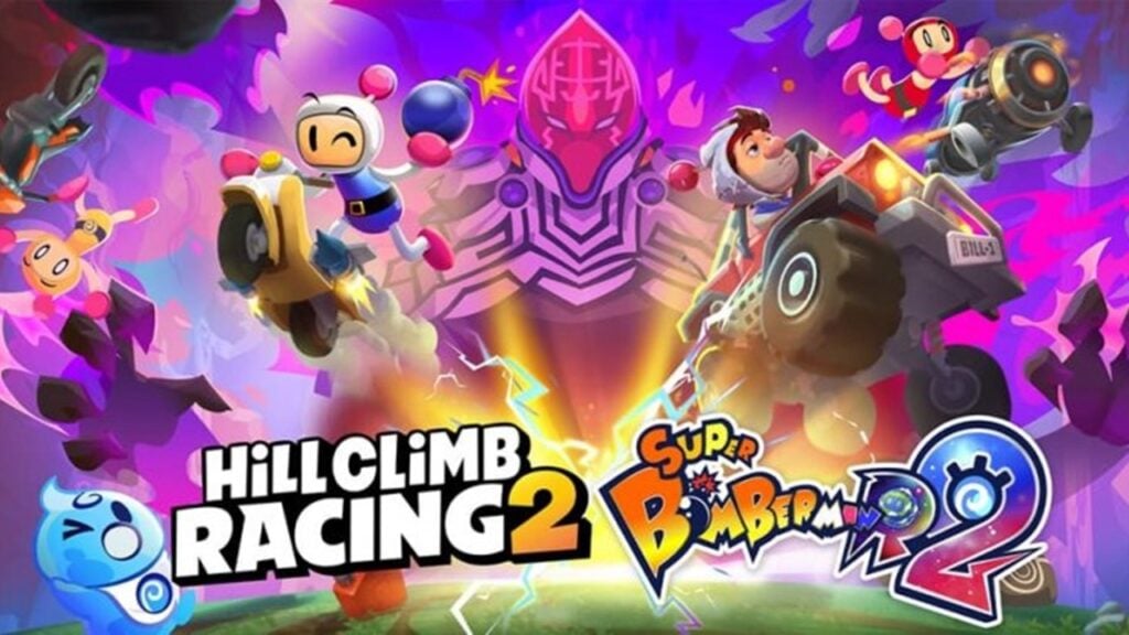 Hill Climb Racing 2 Siêu Tăng Áp Với Super Bomberman R 2 Crossover