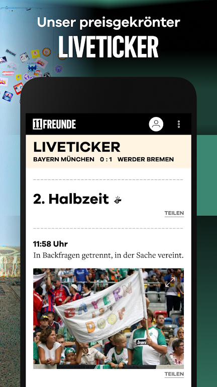 11FREUNDE - News & Liveticker ภาพหน้าจอ 1