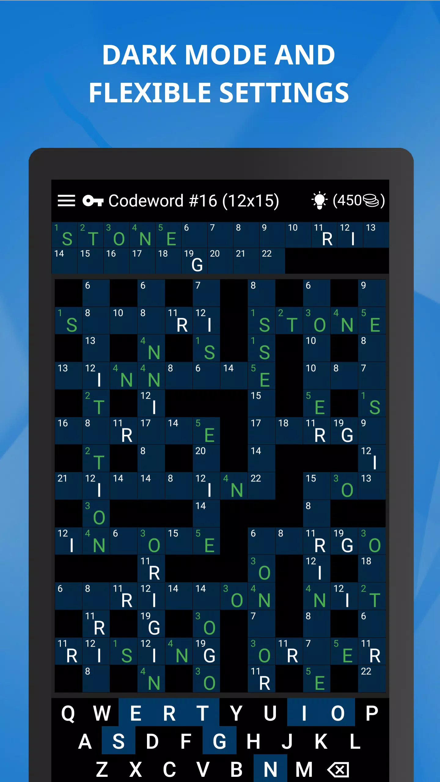 Keywords — Codeword Puzzle ဖန်သားပြင်ဓာတ်ပုံ 2