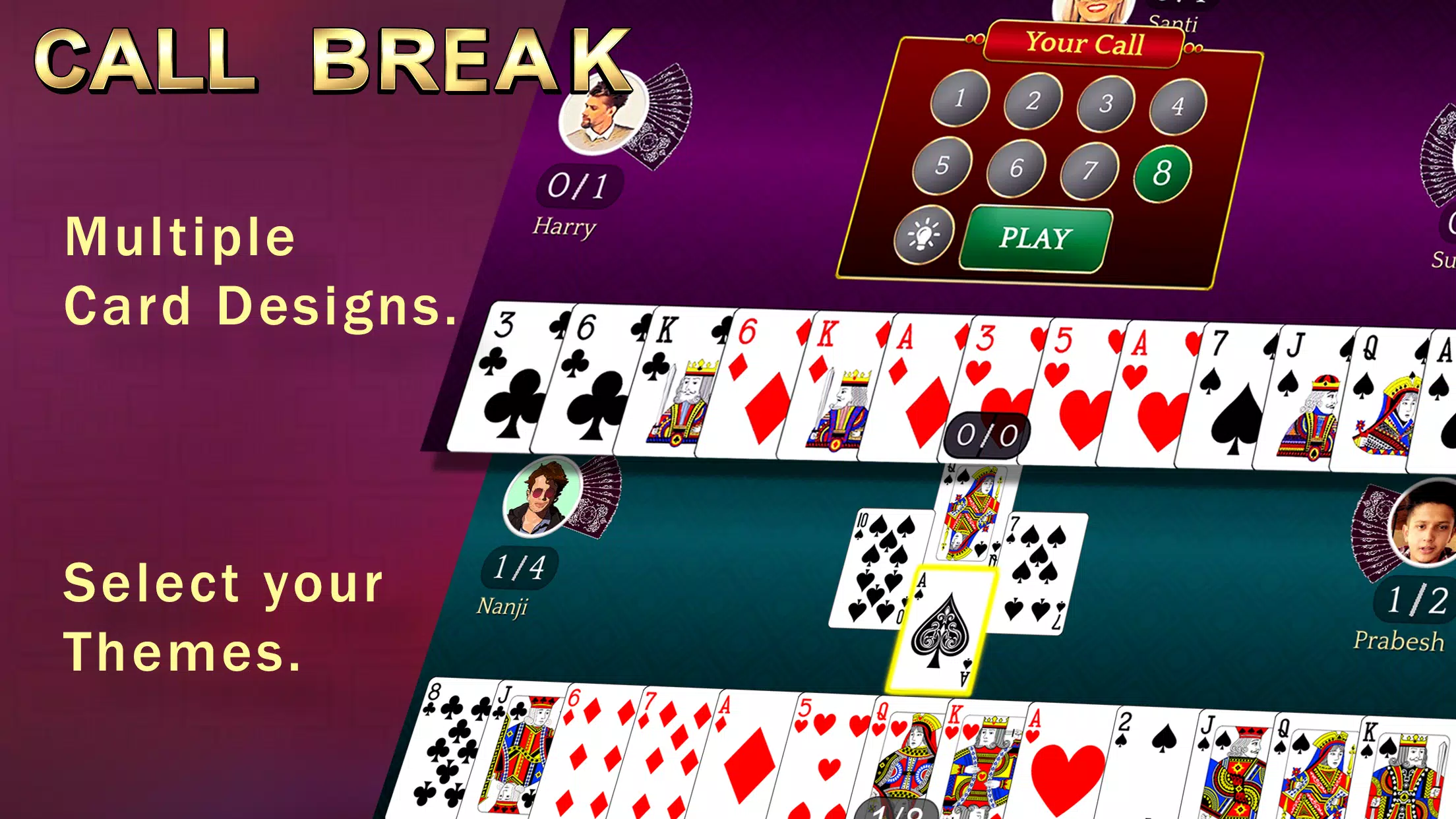 Callbreak, Ludo & 29 Card Game Captura de pantalla 1