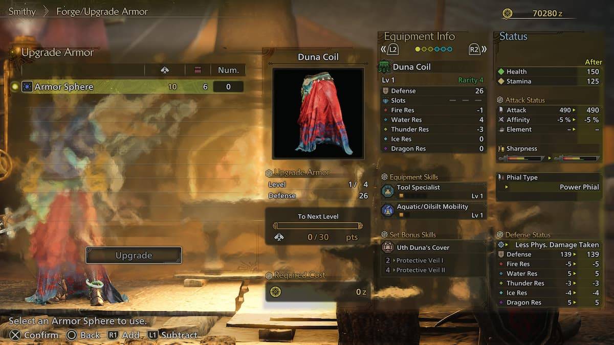 Monster Hunter Wilds Armor အဆင့်မြှင့်တင်
