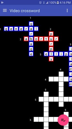 Video Crossword Screenshot 1