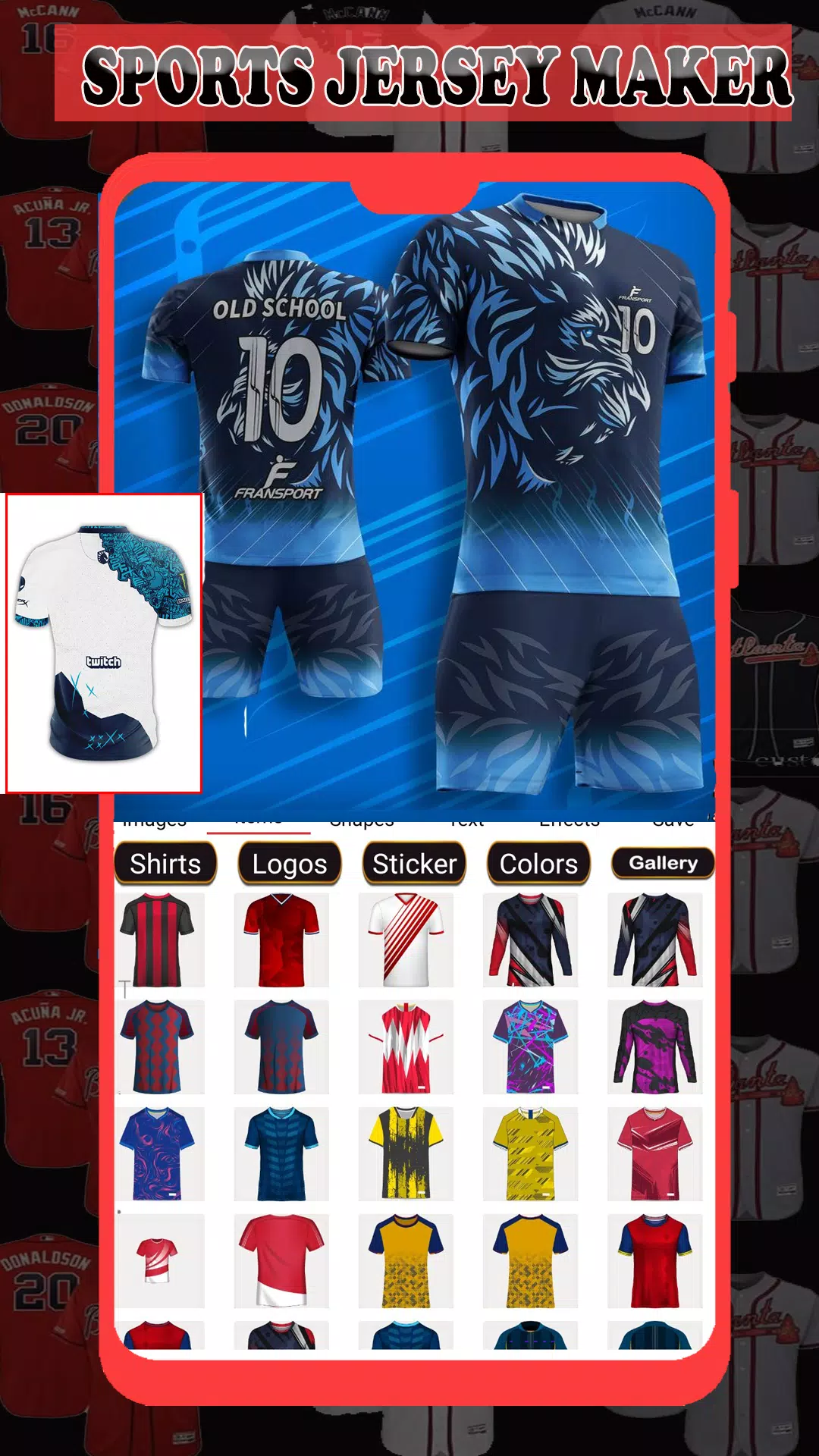 Sports Jersey Maker Ekran Görüntüsü 2