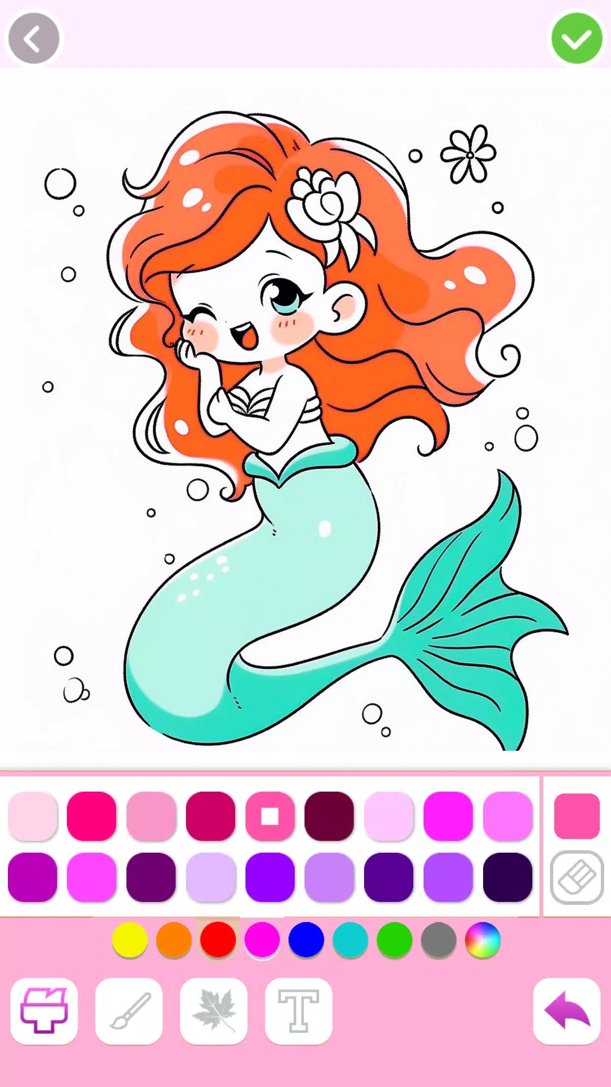 Mermaid Coloring:Mermaid games Tangkapan skrin 1