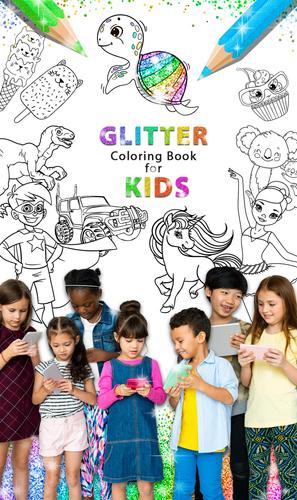 Glitter Coloring Game for Kids スクリーンショット 0