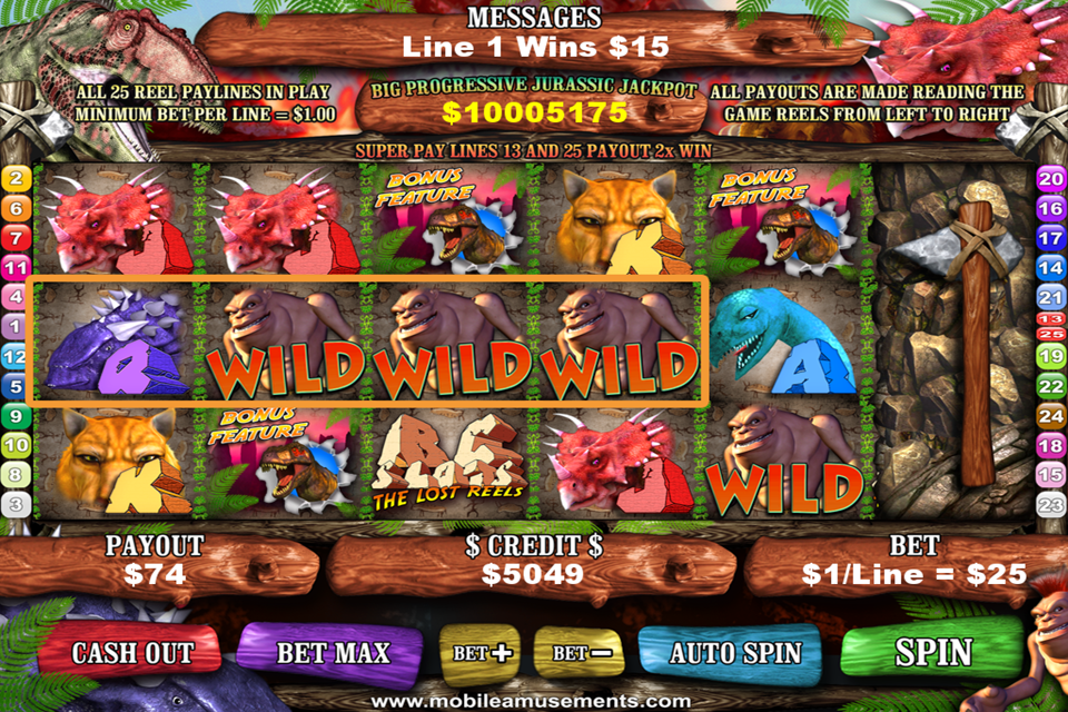 BC Monster Dinosaurs That Time Forgot Slots FREE Ekran Görüntüsü 1