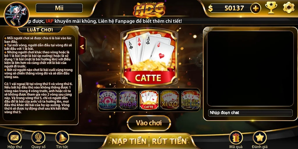 Game bài nhận quà khủng - HDG Ảnh chụp màn hình 0