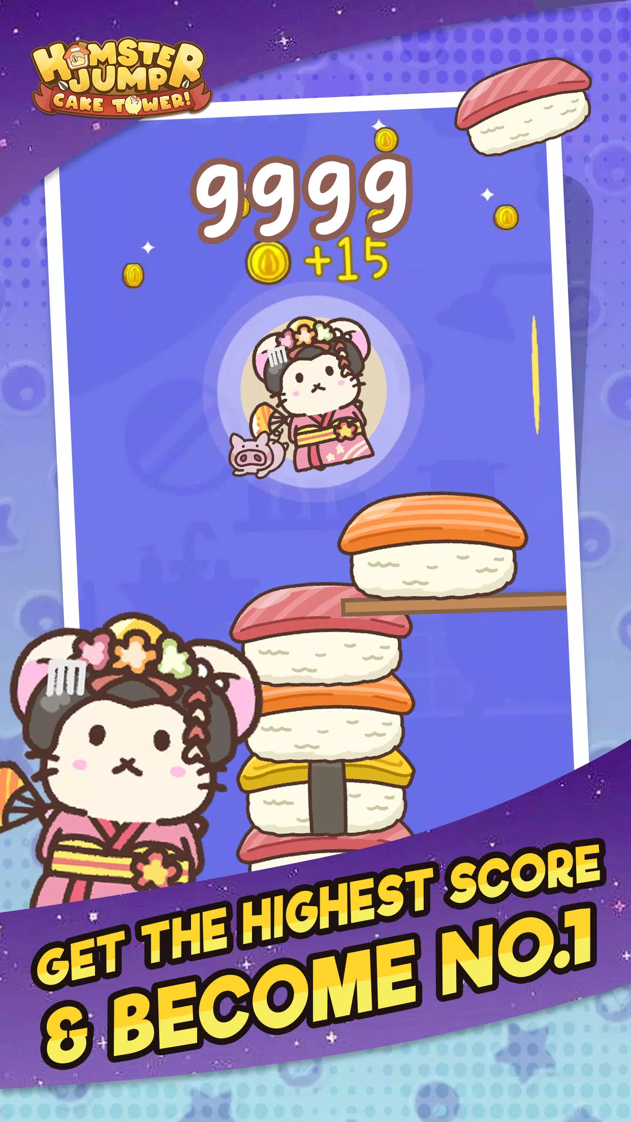 Hamster Jump: Cake Tower! Captura de pantalla 1