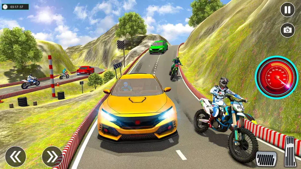 Sports Car vs Bike Racing স্ক্রিনশট 1