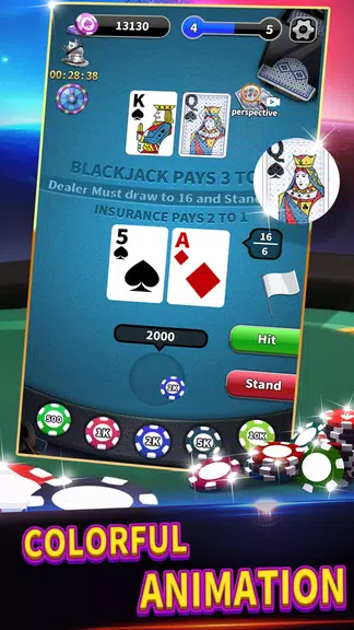 BlackJack 21 lite offline game Captura de pantalla 1