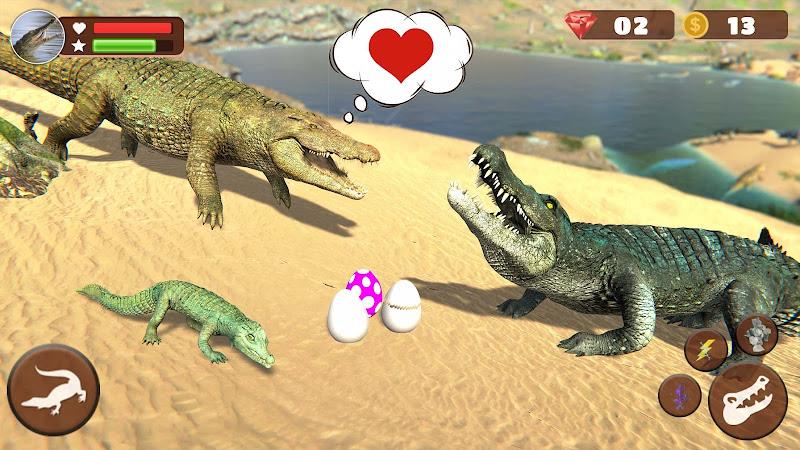 Wild Crocodile Family Sim Game Ảnh chụp màn hình 1