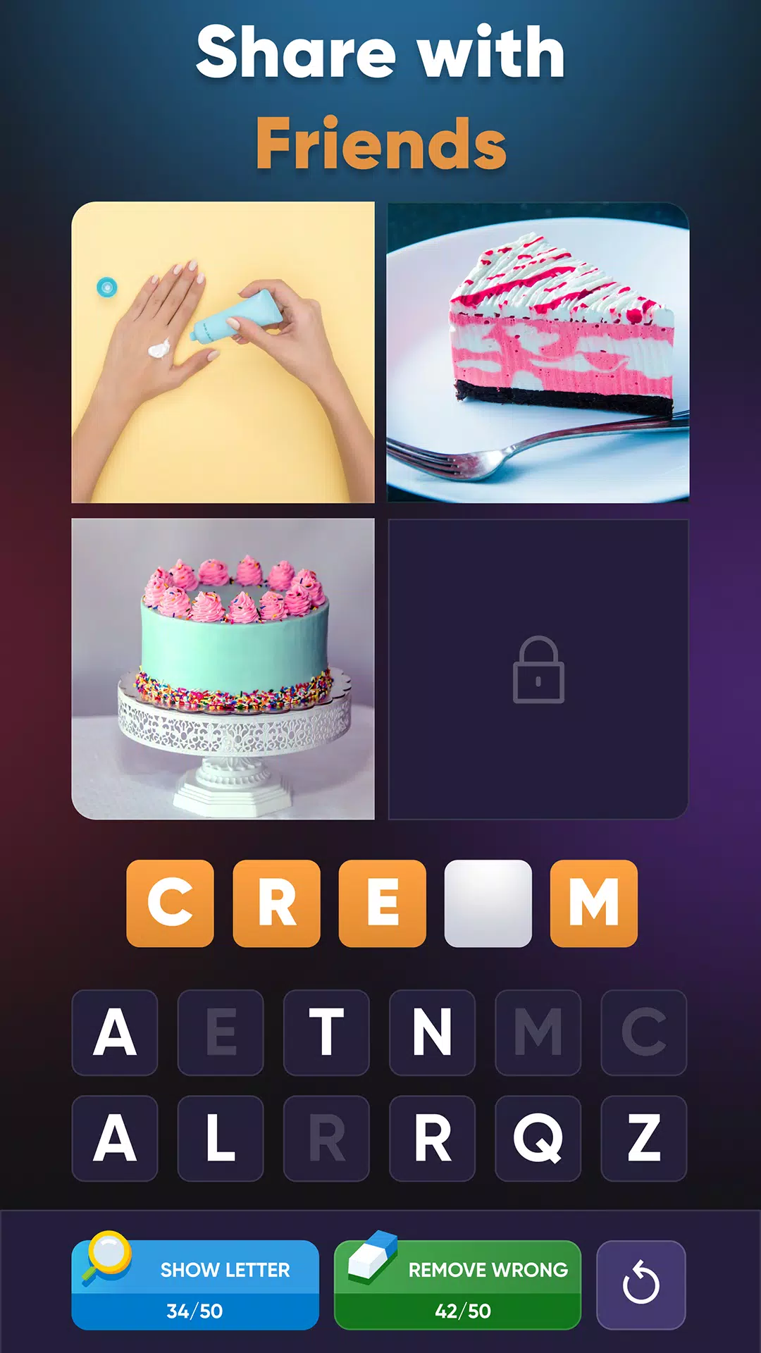 4 Pics Association Word Puzzle ဖန်သားပြင်ဓာတ်ပုံ 2