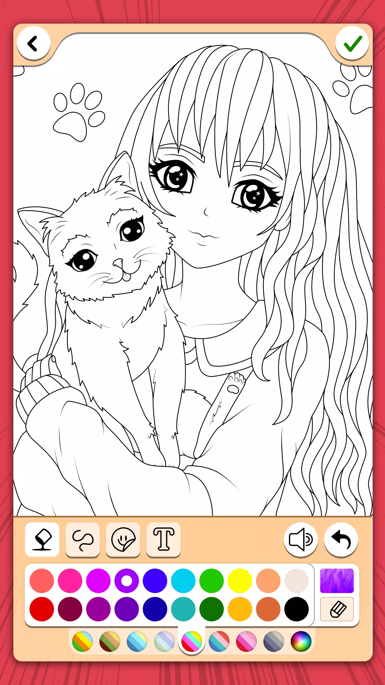 Manga Coloring Book Captura de pantalla 0