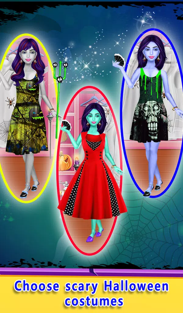 Halloween Makeover Salon Games Captura de pantalla 3